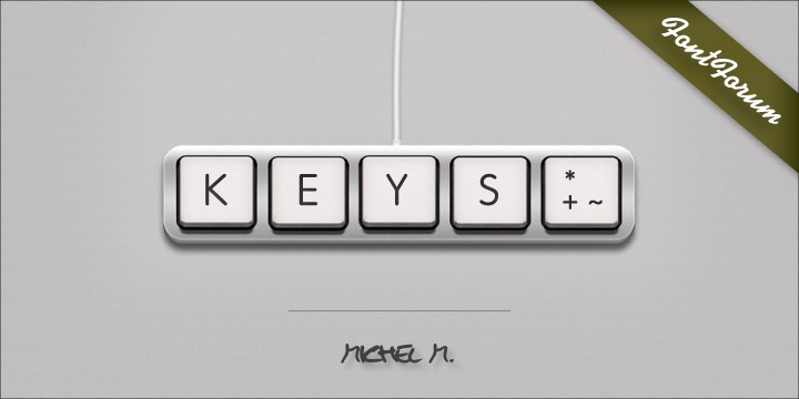 Beispiel einer Keys-Schriftart #1